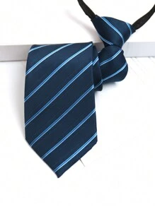 1 Pc Light Weight Business/Office Polyester Striped Shirt, Blue, All SeasonMen Necktie - Multicolor - View 14