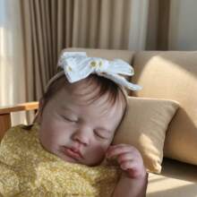 Realistic 50cm Asleep Reborn Baby Doll With 3D-Paint Skin And Visible Veins (Cloth Body, Vinyl Limbs) 20inch Newborn Bebe Girl Art Toy Lifelike Kids Birthday Gift - Búp bê ngủ bằng vải - Xem 1