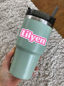 10 件定制花朵姓名贴纸，个性化彩色姓名贴纸，防水 PVC 材质印刷贴纸，定制个性化姓名贴纸，制作彩色姓名礼品贴纸，适用于笔记本电脑、水瓶、汽车头盔、儿童产品、返校防水姓名贴纸、礼品袋、派对礼物姓名贴纸，3 种款式和 3 种尺寸可供选择 - 彩色 - 查看 8