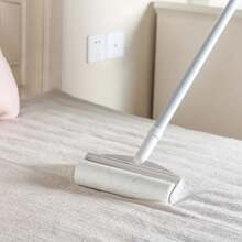 9.45英寸/7.48英寸长杆手柄滚筒粘毛器对角撕式设计粘毛器宠物毛发去除滚筒沙发地毯除尘滚筒粘毛可撕纸刷清洁滚筒 - 彩色 - 查看 8