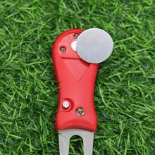High Quality Golf Ball Marker Tools: Stainless Steel Ball Markers With Magnetic Holder - Durable Portable Golf Outdoor Accessories