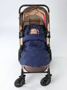 Newborn Baby Stroller Sleep Sack, Thick Warm Swaddle Wrap Blanket For Winter - Navy Blue - View 3