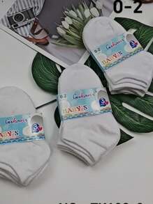 KIT 6 PAIRS White Thin Socks For Children 2-4 4-6 - 白色 - 查看 2