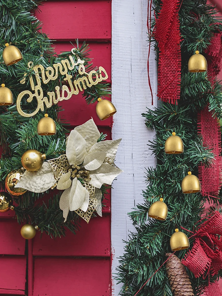 1pc Solid Copper Wind Chime With Clapper Bell, Metal Small Copper Bell, Wind Chime DIY Materials, Bell, Anti-Theft Bell - Gold - View 1