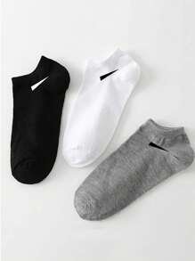15 Pairs Women & Men All-Match Short Socks, Simple Daily Wear, Breathable, White/Black/Grey, Suitable For Students & Everyday Use - Multicolor - View 6
