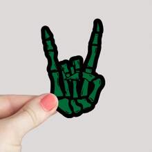 1/2/3pcs Rock Skeleton Sticker, Skeleton Sticker, Rock And Roll Sticker, Skeleton Hand Sticker, Laptop Sticker, Water Bottle Sticker, Halloween Stickers,Self-Adhesive, Single Use, Fade-Resistant, Perfect For Laptops, Water Bottles,School Supplies,Back To School - Multicolor - View 3