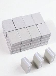 50支双面迷你指甲锉指甲油打磨工具 - 灰色 - 查看 2