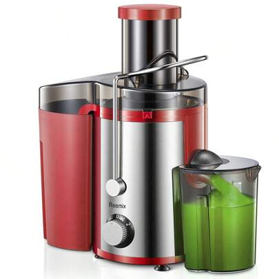Juicer, Reemix Centrifugal Juicer Machines Whole Fruit And Vegetable 800W, 3-Inch Wide Mouth Juicer Extractor With 2 Speeds, Brush Included Easy To Cl