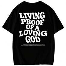 Men's Oversized T-Shirt Streetwear Loose Shirt Large Print And High Collar Street Style New Arrival Unmissable Promotion Shipping Now - 黑色 - 查看 1