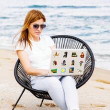 50 张美学贴纸，世界著名油画贴纸，用于装饰笔记本电脑保险杠水瓶电脑手机派对礼物，青少年成人防水贴花 - 彩色 - 查看 6