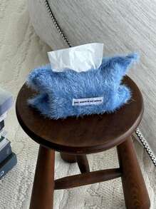 1 peça de saco de lenços de pano de penas de cor sólida, caixa de lenços de papel desenhada para casa - armazenamento de cabeceira, saco pendurado, decoração pendurada, pacote de lenços de papel, alta qualidade sem queda, decoração de mesa