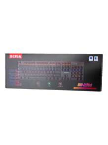 Mechanical Keyboard Designed For Gaming Blue Switch With RGB LED - 黑色 - 查看 1