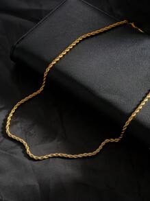 1 Pc Fashion Street Simple Style Stainless Steel Men's Chain - Yellow Gold - View 2