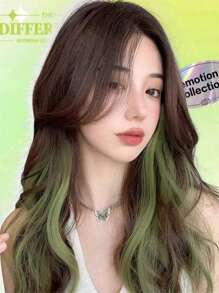 2 Pieces Curly Hair Extensions With Clips For Women - Colorful Protrusions, Invisible And Seamless, Perfect For Casual Wear Or Vacation[ Random Color ] - Multicolor - View 3