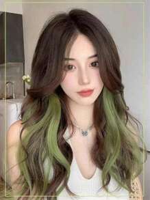 2 Pieces Curly Hair Extensions With Clips For Women - Colorful Protrusions, Invisible And Seamless, Perfect For Casual Wear Or Vacation[ Random Color ] - Multicolor - View 6