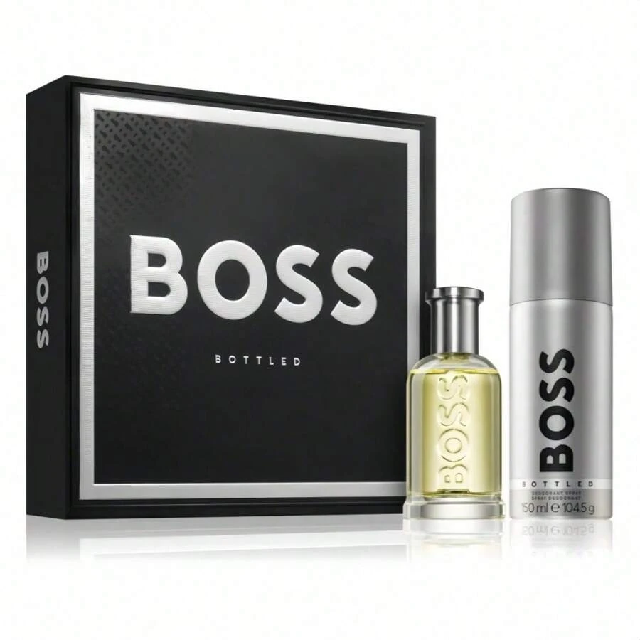 Hugo Boss مجموعة هدايا بوس للرجال (ماء كولونيا 50 مل + رذاذ مزيل العرق 150 مل) - لا أحد - مشاهدة 1