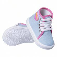 Children's Sneakers Girls Heart Colors Delicate High Top - 藍色 - 查看 2