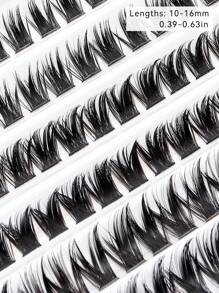 105 sợi mi giả cong, dày, mềm, nhẹ C dài 10-16mm, cụm mi dài hỗn hợp, thích hợp sử dụng hàng ngày, tụ tập, tiệc tùng, du lịch và mọi dịp khác - C - Xem 5