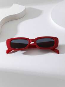 1 para damskich, prostych, kwadratowych, metalowych okularów przeciwsłonecznych na co dzień, odpowiednich do codziennego noszenia, jako dodatek na wakacje, niezbędny element letniej podróży, dodatek na plażę i do miasta