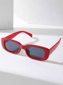 1 para damskich, prostych, kwadratowych, metalowych okularów przeciwsłonecznych na co dzień, odpowiednich do codziennego noszenia, jako dodatek na wakacje, niezbędny element letniej podróży, dodatek na plażę i do miasta