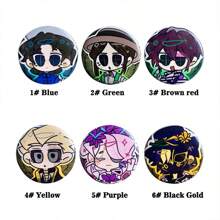 1 件 Identity V 园丁、医生、开膛手杰克、奈亚德、囚犯动漫角色胸针，双面反光，服装背包装饰，粉丝制作配件，酷炫动漫，万圣节礼物 - 彩色 - 查看 2