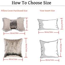Sequins Pillow Cover 30x50cm/12x20inch Decorative Design Sequin Plush fluffy Cushion Cover For Livingroom Home Decor Bedroom Pillowcase - Brown - View 8