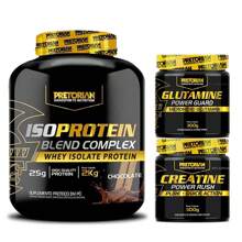 PRETORIAN HARD SPORTS Kit Whey Protein Iso Protein 2Kg + Creatine 300g + Glutamine 300g - Pretorian Flavor:Chocolate - 查看 1