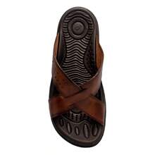 Pegada Men's Leather Flip Flops 134201 - 鏽棕色 - 查看 2