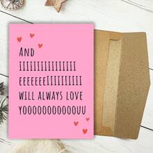 1pc Always Love Your Greeting Card Envelopes, Fun And Creative Holiday Cards, Gifts For Wives Husbands Boyfriends Girlfriends, Sweet And Funny Valentine's Day Cards, Perfect Birthday Gifts - Multicolor - View 4