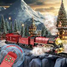 Hot New, Christmas Simulation Retro Training Suit, Super Endurance Training Toy, With Steam Locomotive, Truck And Track, Training With Realistic Smoking, Sound And Light, Christmas Training Toy Gift Suitable For Children Over 3 4 5 6 7 8 Years Old - Retro Steam Train [Christmas Gift Box Set] - View 7
