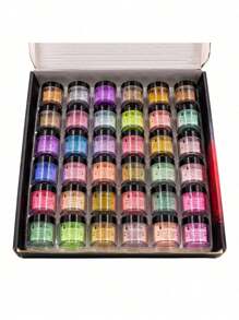 Set 36pz LE MUSSA Professional ACRYLIC POWDER FOR NAILS 3 IN 1 Assorted - Nail Application Design Kit - Multicolor - View 2