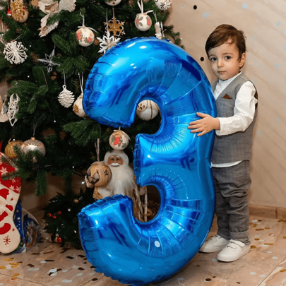 Balões coloridos de 40 polegadas com números para festas de aniversário, eventos de aniversário em shoppings, decoração comemorativa