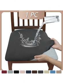 1pc Chair Cover Milk Silk Elastic Waterproof Bench Cover Hotel Restaurant Table Chair Cover