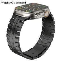 钛金属表带适用于 Apple Watch Ultra2/Ultra 49 毫米 46 毫米 45 毫米 44 毫米，钛金属表带适用于 Watch Ultra/Ultra2 和系列 10 9 8 7 6 5 4 3 2 1，带安全扣配件可穿戴适用于圣诞节、生日、新年礼物、冬季、送给家人、朋友、生日、女朋友、男朋友的礼物