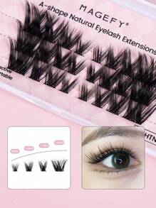 MAGEFY 24 件 CC 卷曲漫画 DIY 延长尾十字狐狸睫毛簇，带睫毛镊子，漫画尖尾仙女头发，睫毛簇狐狸眼睫毛簇猫睫毛自然睫毛延长卷个别个别睫毛延长仿貂皮睫毛，Cosplay DIY 自然簇睫毛，假个别睫毛 - C - 查看 2