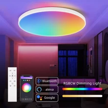 CANMEIJIA 1pc LED Ceiling Light, Minimalist Design, 110V/220V, RGB Lighting, Remote Control, Suitable For Living Room Lighting, Ultra-Thin Ceiling Lamp