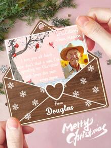 1pc Custom Ornament, Personalized Memorial Gift With Photo, Custom Bereavement Gift Idea, A Letter From Heaven Ornament, Memorial Ornament With Photo, Bereavement Ornament, Suitable For Bedroom And Living Room, Unique Gift, Best Gift For Family, Mom, Dad, Wife, Husband Gifts Birthday Graduation