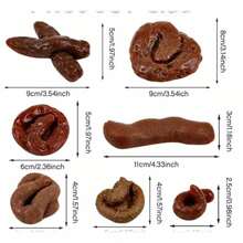 1/3/5/6/10/20 件假便便 假狗屎 逼真假便便 成人恶作剧和恶作剧便便 适用于愚人节恶作剧派对用品、生日派对回礼、礼品袋填充物、皮纳塔填充物，款式和颜色随机 - 彩色 - 查看 11