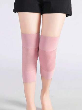 1 par knäskydd i fleece, varma benskydd för äldre, artrit, höst/vinter, tjockt köldskydd