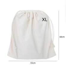 Organizador de bolso suave con bolsa a prueba de polvo y cierre de cordón, ideal para bolsos pequeños a medianos - Beis - Ver 6