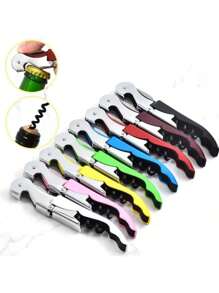 1pc Professional Waiter's Corkscrew Wine Bottle Opener Set,Colorful Wine Bottle Opener,Multifunctional Beer Bottle Opener,Creative Portable Bottle Opener,Suitable For Restaurants, Waiters, Bartenders, And Parties, For Outdoor, Camping, Gift For Father