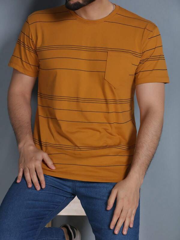 Camiseta  Gola Careca Com bolso 100%Algodao