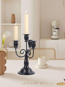 1PC Elegante ijzeren kaarsenhouder voor eettafel - Vintage middelpunt, decoratieve kaarsenstandaard - kaarsenhouder voor bruiloft, dineren, feest, houder voor bruiloft, woondecoratie, vakantiefeestdecoratie, kamerdecoratie, geschenken