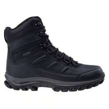 Elbrus Mens Spike Waterproof Mid Cut Snow Boots (Black/Dark Grey)