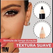 Kit 2 Eye Pencils With Sharpener Black And Nude Matte Effect - 套件 2 種顏色 - 查看 5