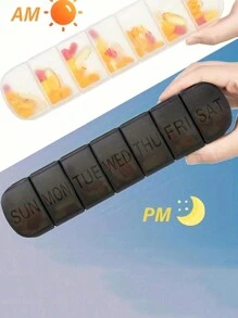 Hộp đựng thuốc di động, vật dụng cần thiết khi đi du lịch, hộp đựng thuốc chống ẩm, có thể tái sử dụng, unisex, ngăn đựng thuốc hàng ngày, có thể chứa vitamin, thuốc và thực phẩm chức năng, cần thiết cho gia đình, du lịch, văn phòng ngoài trời, tựu trường, kỳ nghỉ biển, du lịch hè, đồ dùng học tập. - Nhiều màu - Xem 4