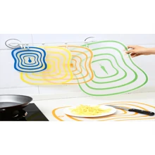 1 pieza Tabla de cortar, tabla de picar, tabla de cortar de cocina de plástico, tabla de cortar transparente, tabla de cortar antideslizante para verduras y carne, bloque de cortar, accesorios de cocina, herramientas para frutas
