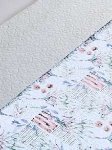 3-Piece King\Queen\Double Double-Sided Bedspread Kit In 200 Thread Count Percale 80% Printed Cotton - Protea - Xem 3