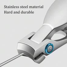 Obcinacz do paznokci ze stali nierdzewnej - konstrukcja odporna na zachlapanie, szerokie otwarcie do grubych paznokci, precyzyjne przycinanie, obcinacz do paznokci do manicure domowego z pilnikiem do paznokci, obcinacz do paznokci o dużych ustnikach, pojedynczy zestaw odporny na zachlapanie, odpowiedni do grubych i twardych paznokci u stóp i stóp dorosłych