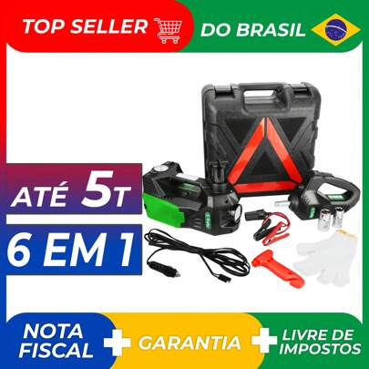 Macaco Elétrico Impacto Hidráulico Tmac5 Kit 6 Em 1 - 12v 5t